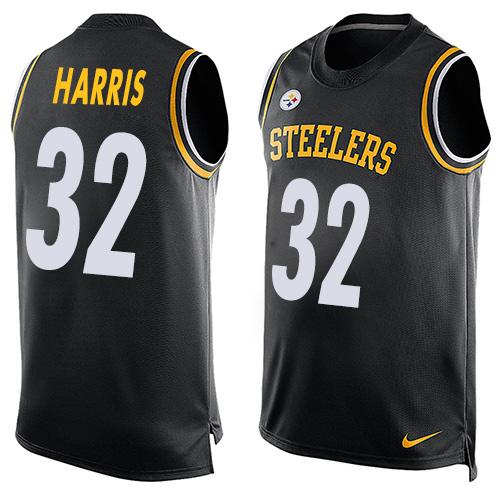 Nike Steelers #32 Franco Harris Black Team Color Men's Stitched NFL Limited Tank Top Jersey